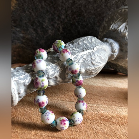 Porcelain hand painted bracelet - Picture 1 of 6